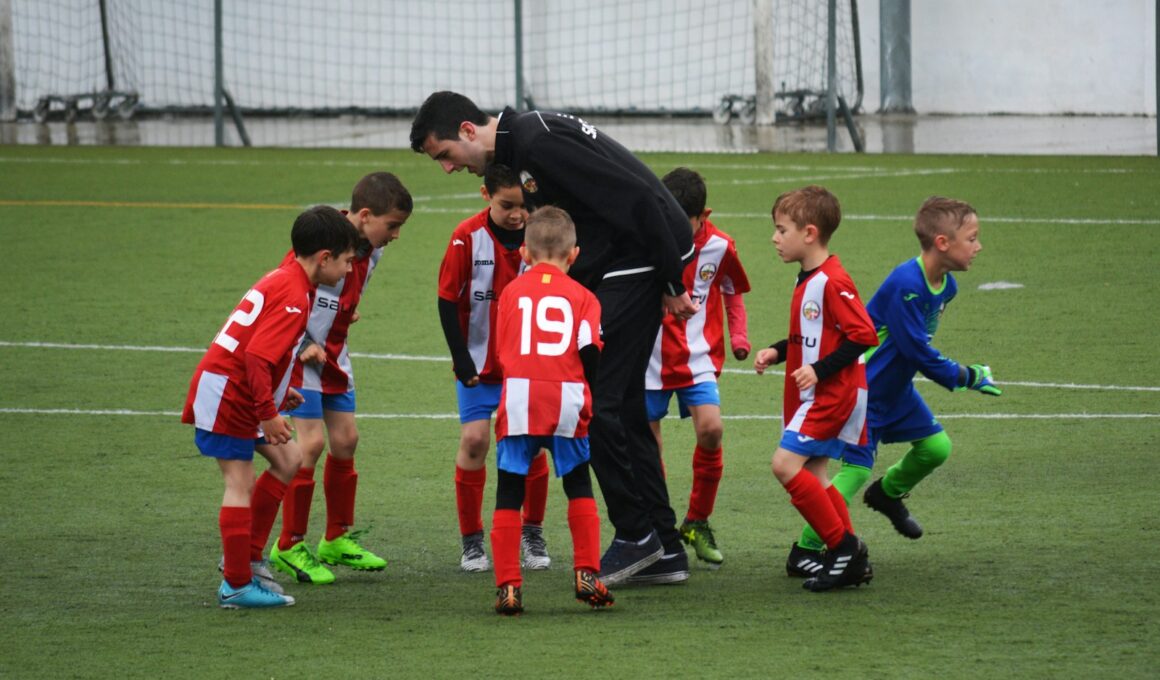 children playing soccer